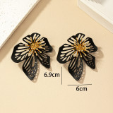 Alloy flower earrings