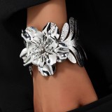 Metal Flower Leaf Bracelet