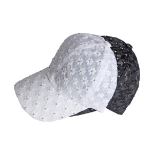 Diamond sun hat, summer face covering, sun protection, lace duckbill hat, hollowed out flower baseball cap