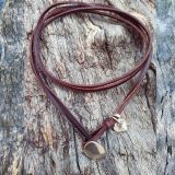 Bohemian turquoise leather layered necklace
