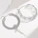 Exquisite flower necklace with alloy diamond copper inlaid with zirconium