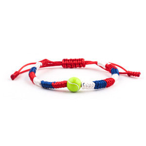 Sports Woven Bracelet Adjustable Football Tennis Black Bicycle Pendant Red Blue Rope Diamond Knot Sports Bracelet