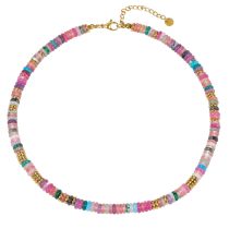Surfing Bohemian Jade Marrow Rainbow UFO Bead Necklace