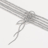 Exquisite flower necklace with alloy diamond copper inlaid with zirconium