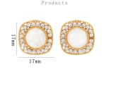 Stainless steel pearl earrings