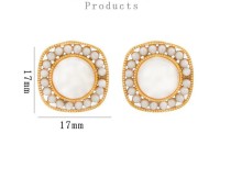 Stainless steel pearl earrings