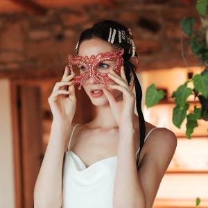 Ball party accessories, diamond studded masks, Halloween luxurious rhinestone bridal masks
