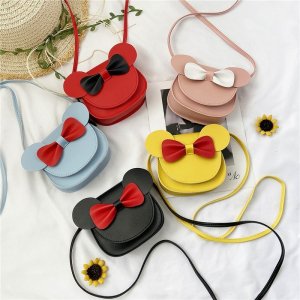 Children's bag bow shoulder bag coin purse Mickey Princess bag