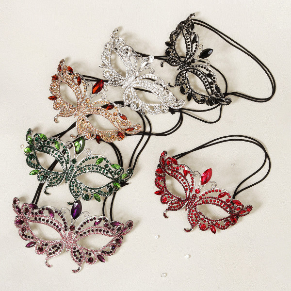 Ball party accessories, diamond studded masks, Halloween luxurious rhinestone bridal masks