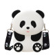 Cute children's shoulder bag, pinched and happy silicone cartoon panda coin purse