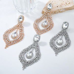 Banquet droplet shaped earrings bridal accessories