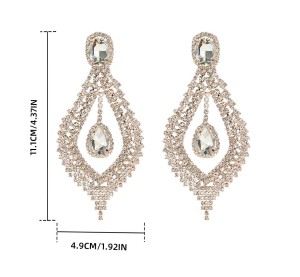 Banquet droplet shaped earrings bridal accessories