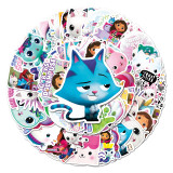 50 Gabi Dollhouse Luggage Stickers Creative Waterproof Graffiti Scooter Computer Tablet Cartoon Decoration Waterproof Stickers