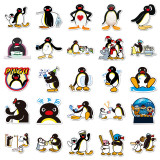 50 Pingu Animation Penguin Family Cartoon Animals Cute Waterproof Decoration Mobile Luggage Computer Waterproof Stickers