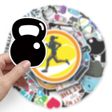 50 Fitness Graffiti Personalized Cartoon Weight Loss Exercise DIY Phone Cases, Water Cups, Luggage Waterproof Stickers