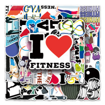 50 Fitness Graffiti Personalized Cartoon Weight Loss Exercise DIY Phone Cases, Water Cups, Luggage Waterproof Stickers