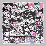 50 Anime Kuromi Cartoon Personalized DIY Graffiti Handbooks Luggage, Car Refrigerator Decoration Waterproof Stickers