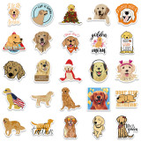 50 Cute Animal Gold Retriever Dog Graffiti Stickers DIY Decoration Luggage Motorcycle Trolley Waterproof Stickers