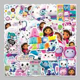 50 Gabi Dollhouse Luggage Stickers Creative Waterproof Graffiti Scooter Computer Tablet Cartoon Decoration Waterproof Stickers