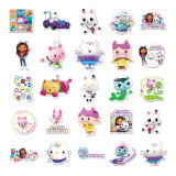 50 Gabi Dollhouse Luggage Stickers Creative Waterproof Graffiti Scooter Computer Tablet Cartoon Decoration Waterproof Stickers