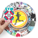 50 Fitness Graffiti Personalized Cartoon Weight Loss Exercise DIY Phone Cases, Water Cups, Luggage Waterproof Stickers