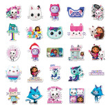 50 Gabi Dollhouse Luggage Stickers Creative Waterproof Graffiti Scooter Computer Tablet Cartoon Decoration Waterproof Stickers