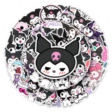50 Anime Kuromi Cartoon Personalized DIY Graffiti Handbooks Luggage, Car Refrigerator Decoration Waterproof Stickers