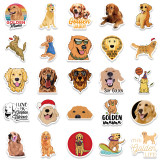 50 Cute Animal Gold Retriever Dog Graffiti Stickers DIY Decoration Luggage Motorcycle Trolley Waterproof Stickers