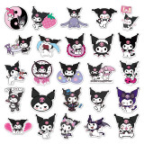 50 Anime Kuromi Cartoon Personalized DIY Graffiti Handbooks Luggage, Car Refrigerator Decoration Waterproof Stickers