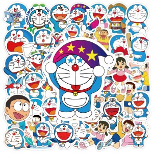 50 Dingdang Cat Doraemon Stickers Cartoon Luggage Skateboarding Electric Scooter Water Cup Graffiti Waterproof Stickers