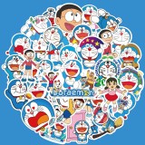 50 Dingdang Cat Doraemon Stickers Cartoon Luggage Skateboarding Electric Scooter Water Cup Graffiti Waterproof Stickers
