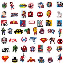 50 Superman stickers, children's cartoon DIY stickers, laptops, water bottles, suitcases, laptops, waterproof stickers