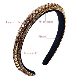 Baroque sponge full diamond  headband hair accessories