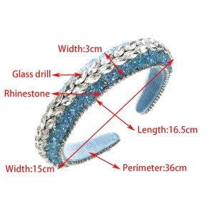 Baroque sponge full diamond  headband hair accessories