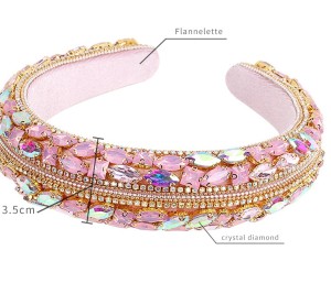 Baroque sponge full diamond  headband hair accessories