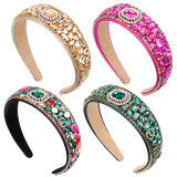 Baroque sponge full diamond  headband hair accessories