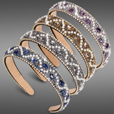 Baroque sponge full diamond  headband hair accessories