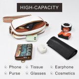 Quilted Embroidered Grid Color blocked Retro Shoulder Bag Zipper Shoulder Strap Crossbody Bag Wallet Small Square Bag