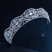 Alloy Crystal Crown Wedding Ball Party Bridal Crown