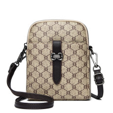 PU multi-layer phone bag, fashionable vertical single shoulder crossbody bag