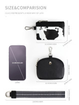 Lulu's multifunctional fashionable wrist bag, portable and simple bank card mini wallet, cow print leopard print