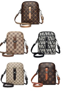 PU multi-layer phone bag, fashionable vertical single shoulder crossbody bag