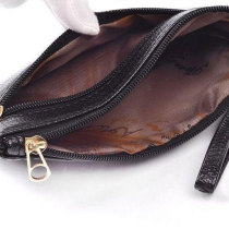 Soft leather hand-held wallet, fashionable change, key storage, small bag, hand-held bag fit 20MM  Snaps button jewelry wholesale