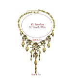 Halloween multi-layer skull ghost tassel alloy necklace