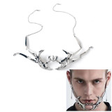 Halloween Alien Fluid Face Decoration Nose Decoration Mechanical Blood Blade Mask Dance Party Mask