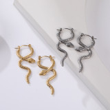 Halloween Stainless Steel Snake Earrings