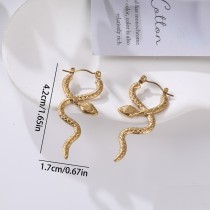 Halloween Stainless Steel Snake Earrings