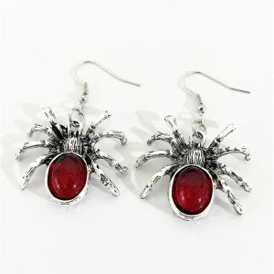 Halloween fashion punk gothic crystal hanging upside down vampire bat spider earrings