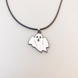Halloween Ghost Ghost Face Pumpkin Necklace
