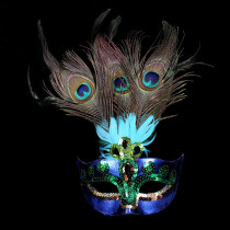 Halloween Peacock Mask Christmas Mask Makeup Ball Birthday Party Supplies Toys
